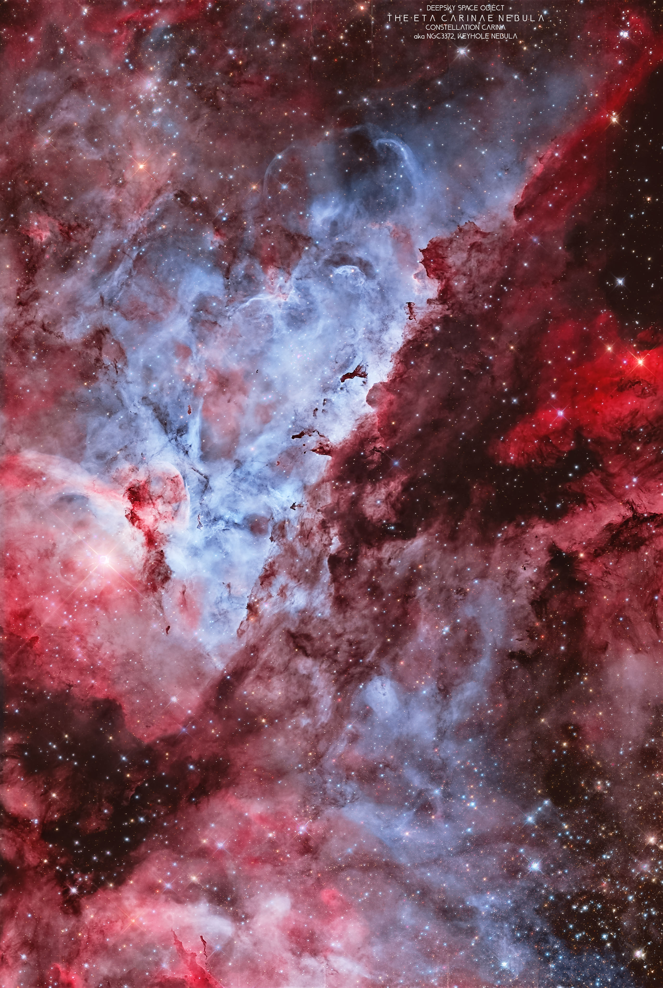 NGC3372 EtaCarinaeNebula NIRRGBHOO RemoteTelescope 2860 web3800